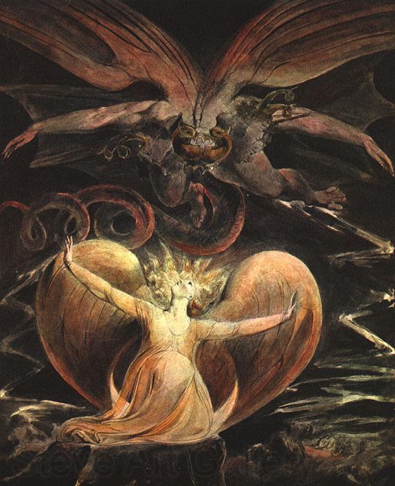 Blake, William The Great Red Dragon and the Woman Clothed with the Sun France oil painting art